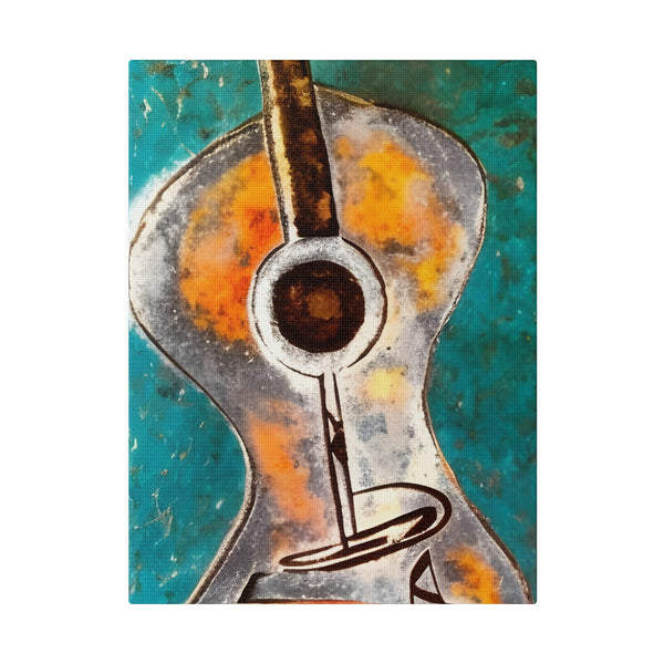 Guitar on Matte Canvas, Stretched, 0.75"