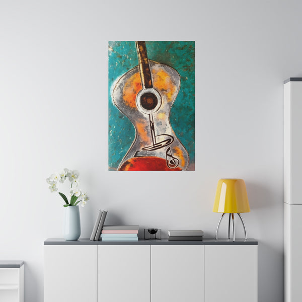 Guitar on Matte Canvas, Stretched, 0.75"