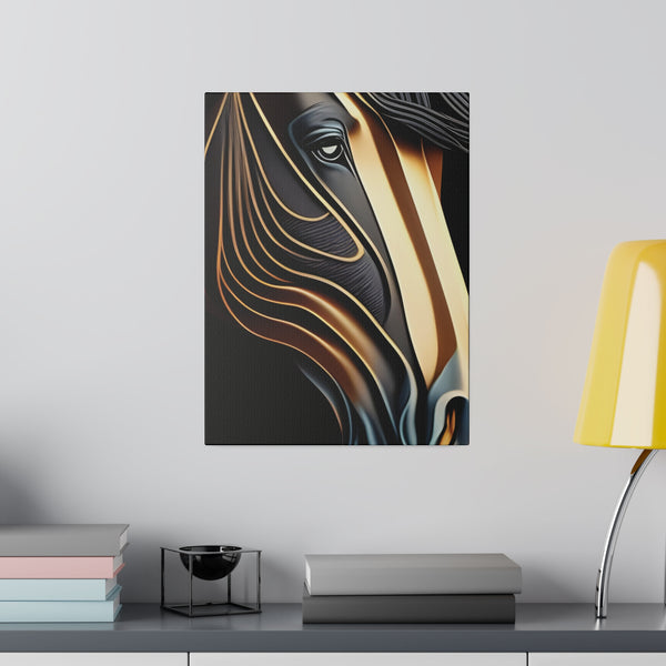 Metallic Horse Matte Canvas, Stretched, 0.75"