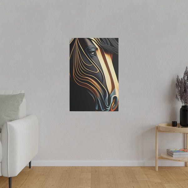 Metallic Horse Matte Canvas, Stretched, 0.75"