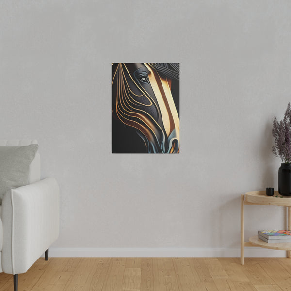 Metallic Horse Matte Canvas, Stretched, 0.75"