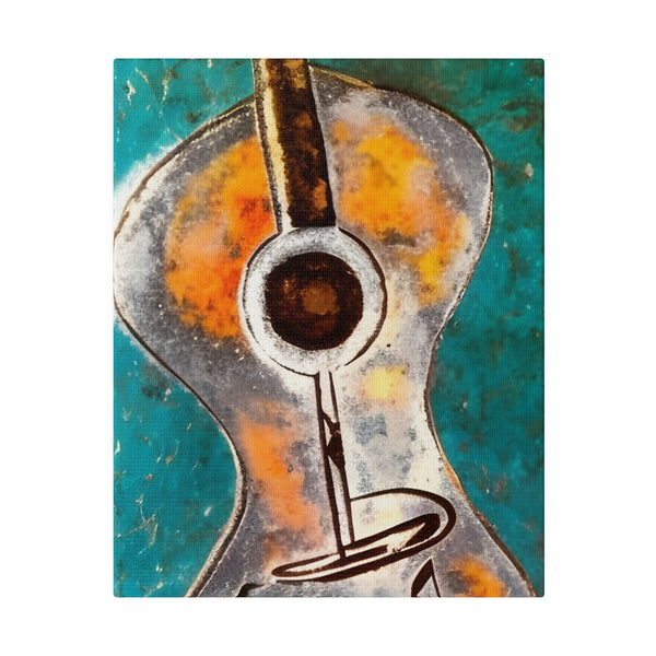 Guitar on Matte Canvas, Stretched, 0.75"