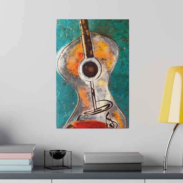 Guitar on Matte Canvas, Stretched, 0.75"