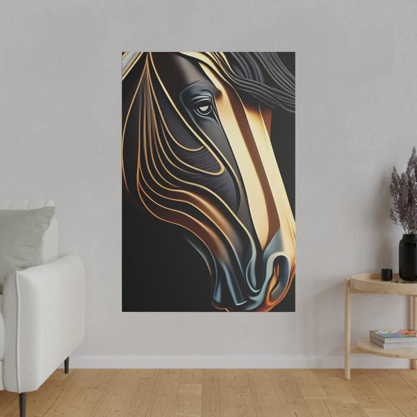 Metallic Horse Matte Canvas, Stretched, 0.75"