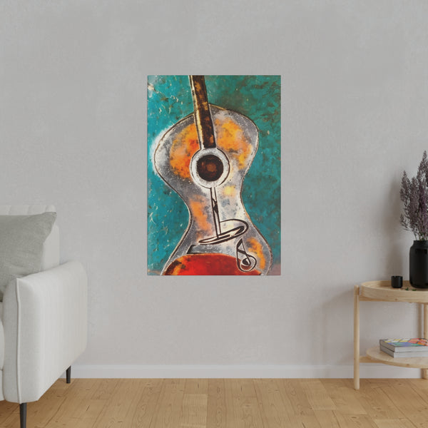 Guitar on Matte Canvas, Stretched, 0.75"