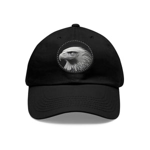 Eagle Dad Hat with Leather Patch (Round)