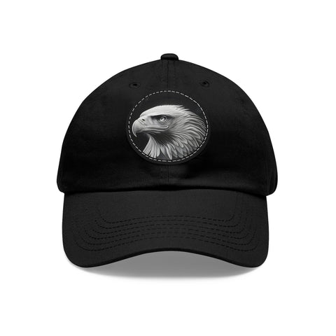 Eagle Dad Hat with Leather Patch (Round)