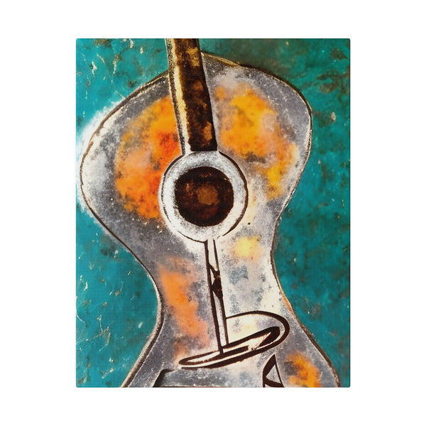 Guitar on Matte Canvas, Stretched, 0.75"