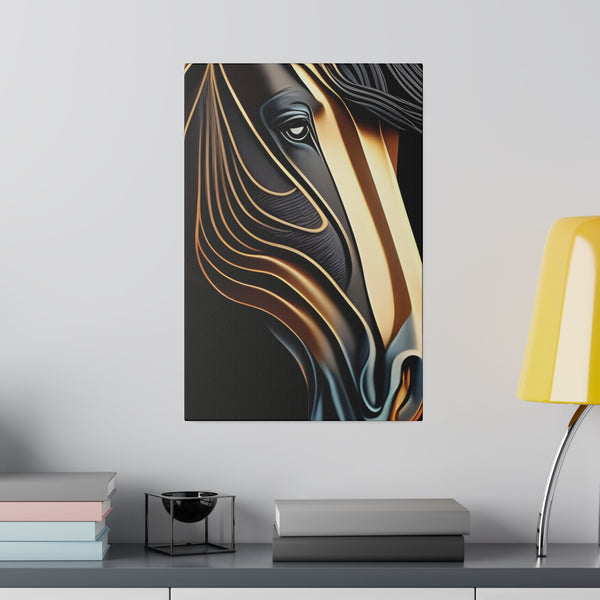 Metallic Horse Matte Canvas, Stretched, 0.75"