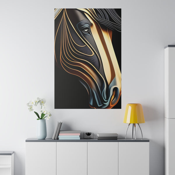 Metallic Horse Matte Canvas, Stretched, 0.75"