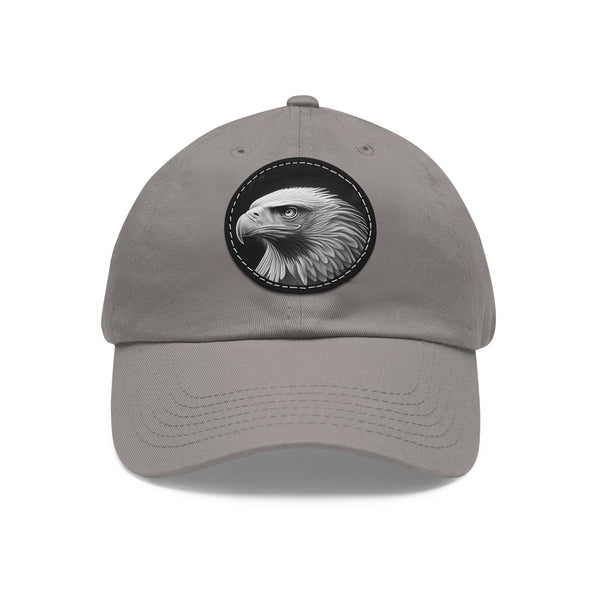 Eagle Dad Hat with Leather Patch (Round)