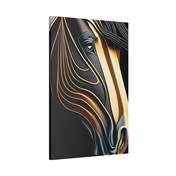 Metallic Horse Matte Canvas, Stretched, 0.75"