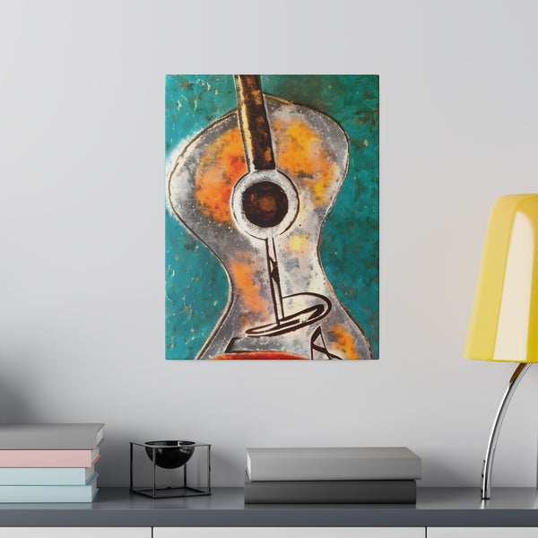 Guitar on Matte Canvas, Stretched, 0.75"