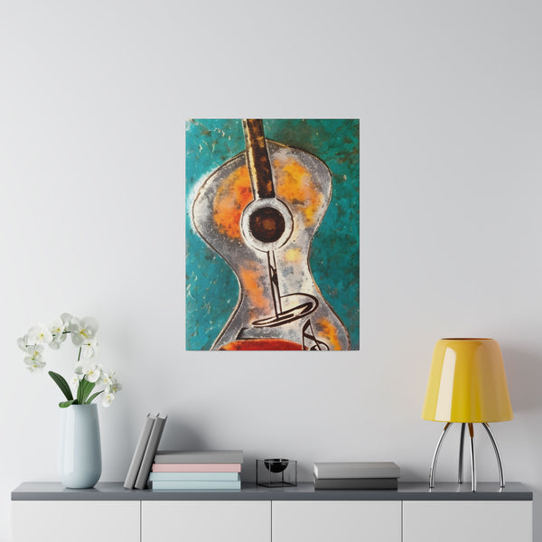 Guitar on Matte Canvas, Stretched, 0.75"