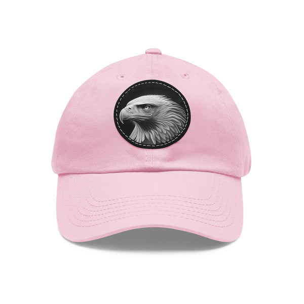 Eagle Dad Hat with Leather Patch (Round)