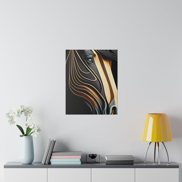 Metallic Horse Matte Canvas, Stretched, 0.75"