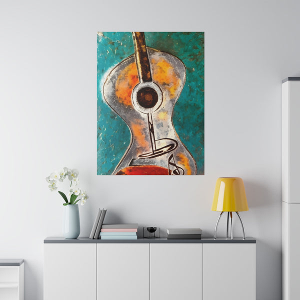 Guitar on Matte Canvas, Stretched, 0.75"