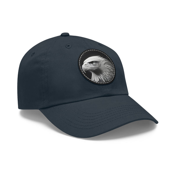 Eagle Dad Hat with Leather Patch (Round)