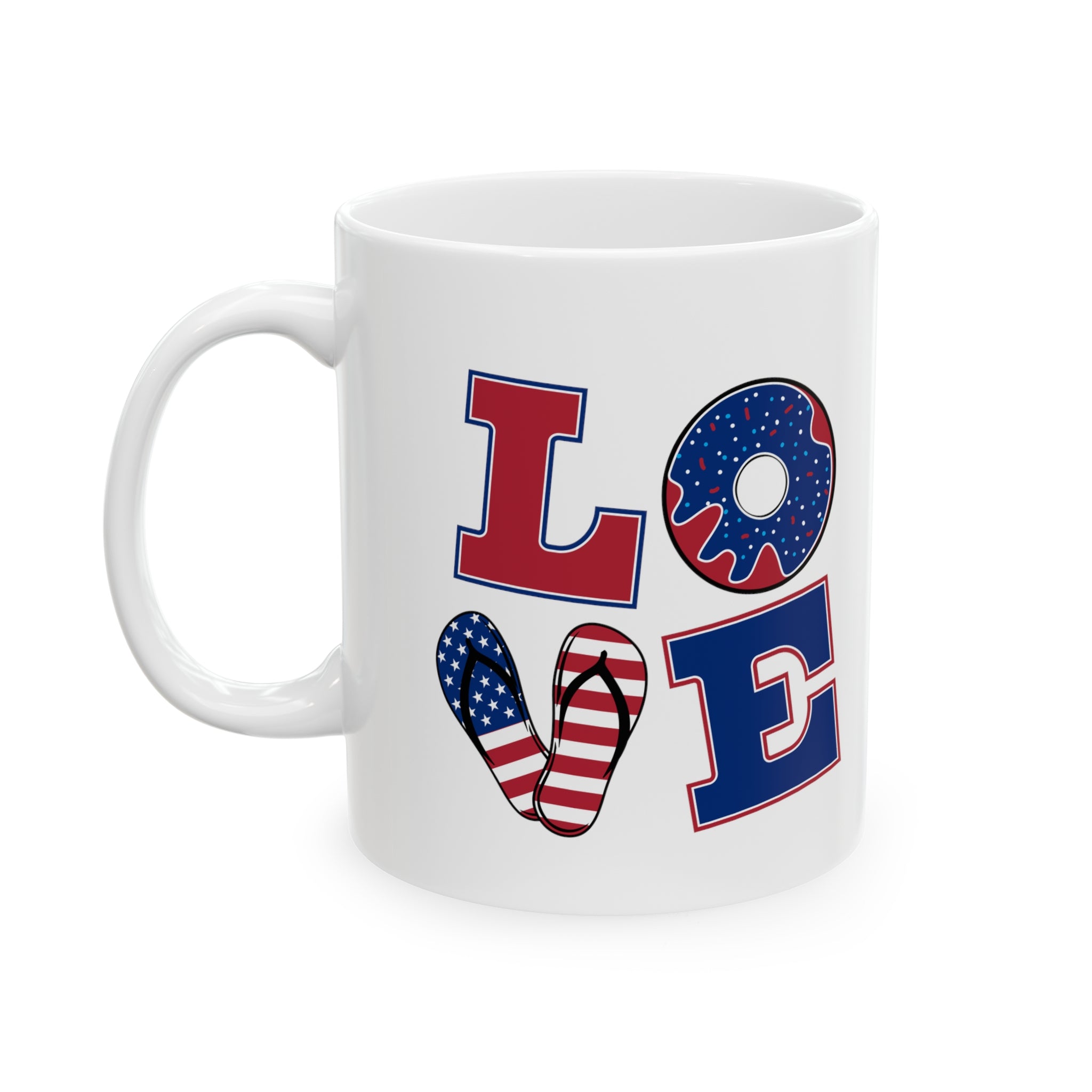 Americana Love Ceramic Mug, 11oz