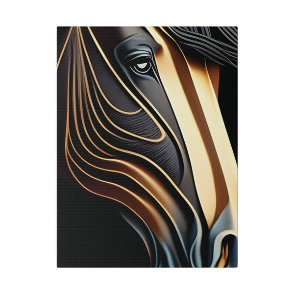 Metallic Horse Matte Canvas, Stretched, 0.75"