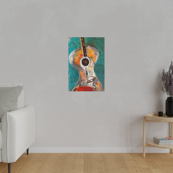 Guitar on Matte Canvas, Stretched, 0.75"