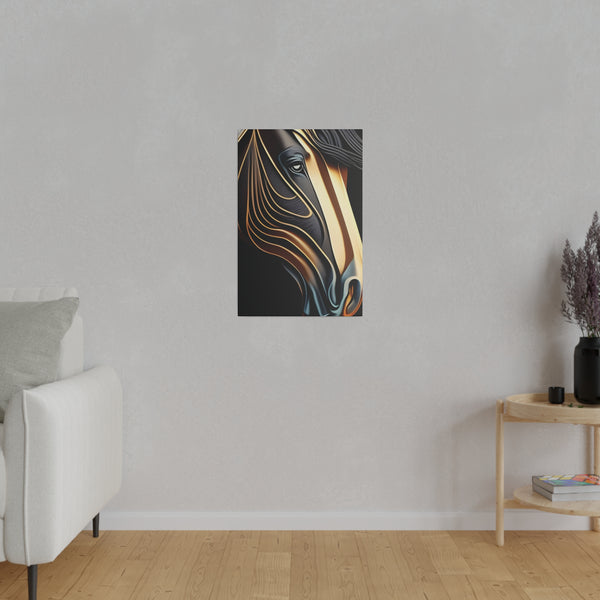 Metallic Horse Matte Canvas, Stretched, 0.75"