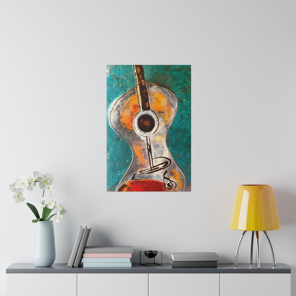 Guitar on Matte Canvas, Stretched, 0.75"