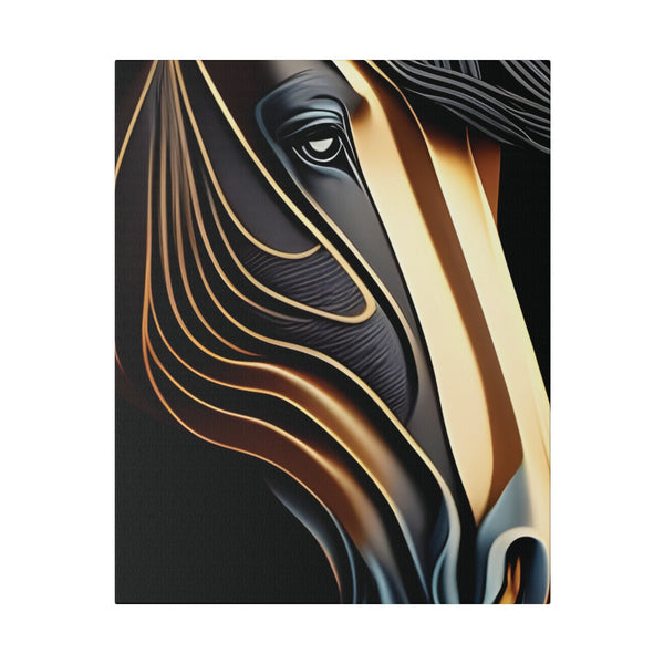 Metallic Horse Matte Canvas, Stretched, 0.75"