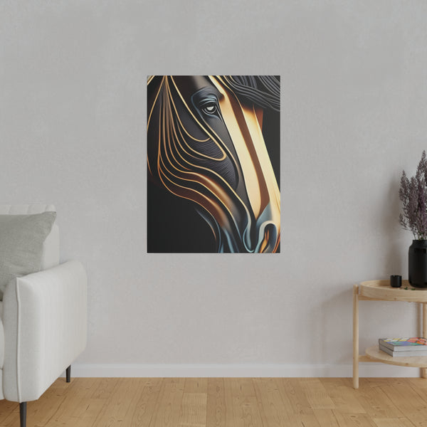 Metallic Horse Matte Canvas, Stretched, 0.75"