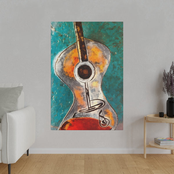 Guitar on Matte Canvas, Stretched, 0.75"