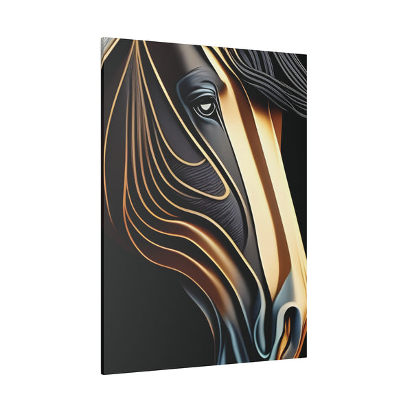 Metallic Horse Matte Canvas, Stretched, 0.75"