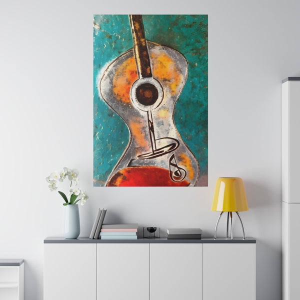 Guitar on Matte Canvas, Stretched, 0.75"