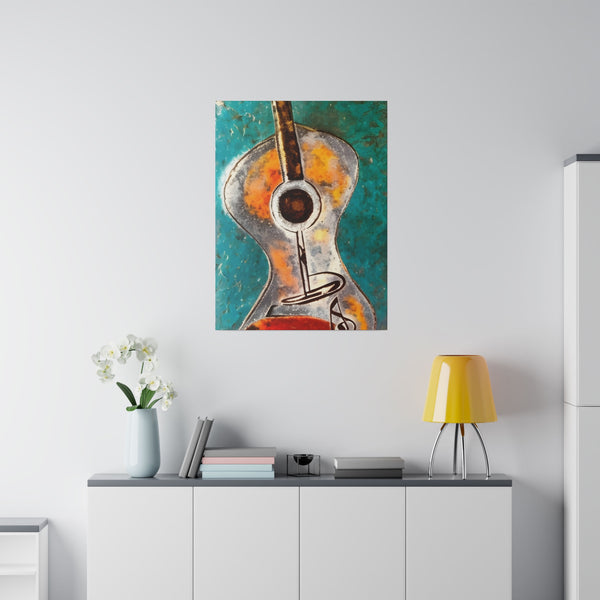 Guitar on Matte Canvas, Stretched, 0.75"