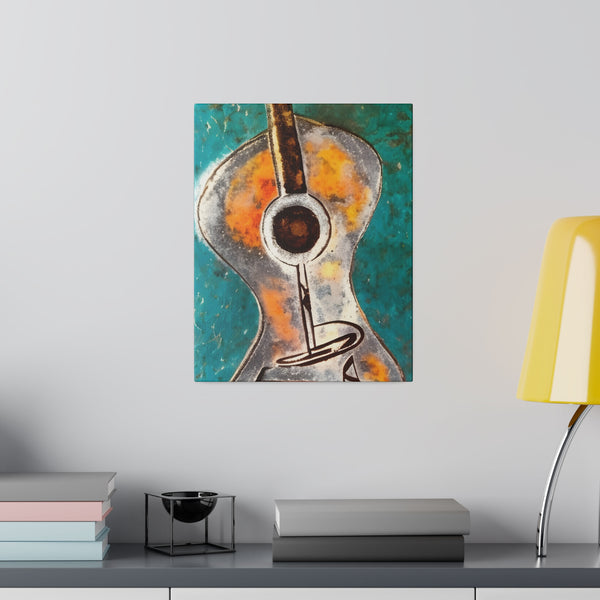 Guitar on Matte Canvas, Stretched, 0.75"