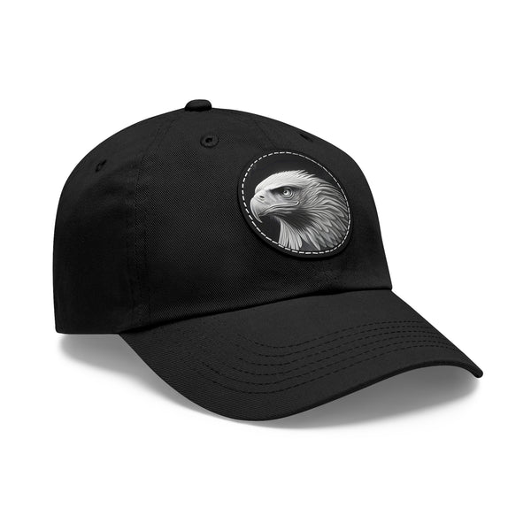 Eagle Dad Hat with Leather Patch (Round)