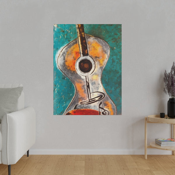 Guitar on Matte Canvas, Stretched, 0.75"