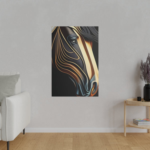 Metallic Horse Matte Canvas, Stretched, 0.75"