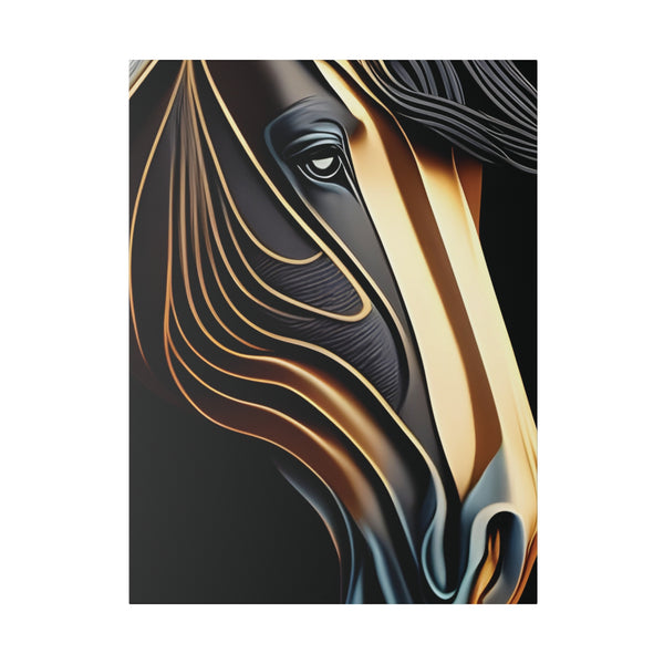 Metallic Horse Matte Canvas, Stretched, 0.75"