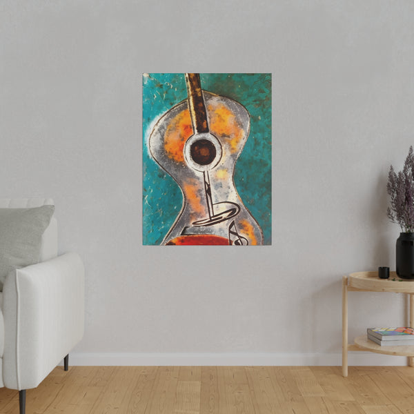 Guitar on Matte Canvas, Stretched, 0.75"