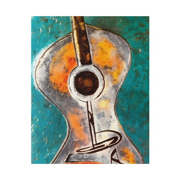 Guitar on Matte Canvas, Stretched, 0.75"